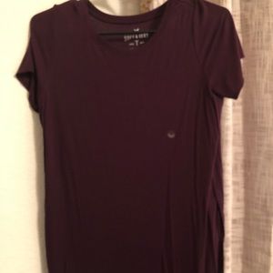 Burgundy American Eagle Top